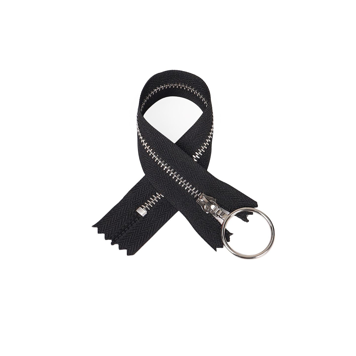 3092  Zipper No. 3 platinum closed tail circle head metal silver tooth multi-size clothing bag DIY daily necessities available