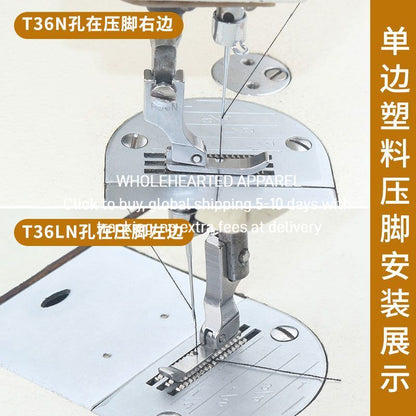 1500★  All-steel flat car left and right unilateral press foot invisible zipper press angle P36N P36LN plastic single press foot flat seam car