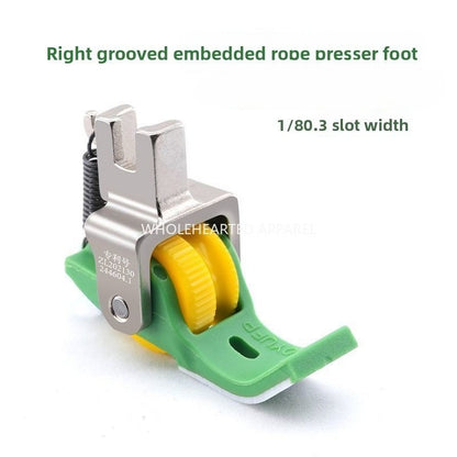 1680★  New flat car Teflon embedded rope roller presser foot P69 with slot embedded rope presser foot sill rope bag rope sewing accessories