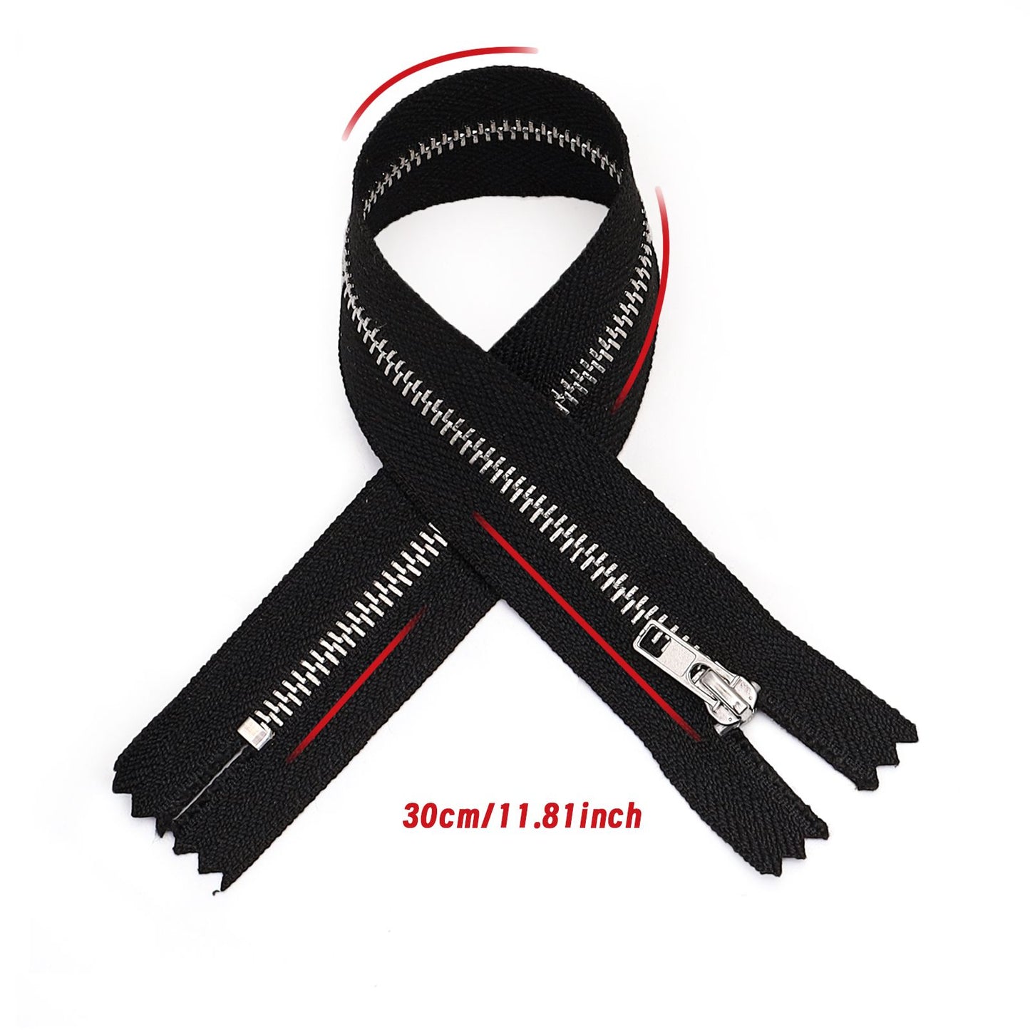 3076  Zipper Metal Zipper No. 3 Platinum Closed Tail Not Tail Automatic Head Clothing Luggage Doll Available