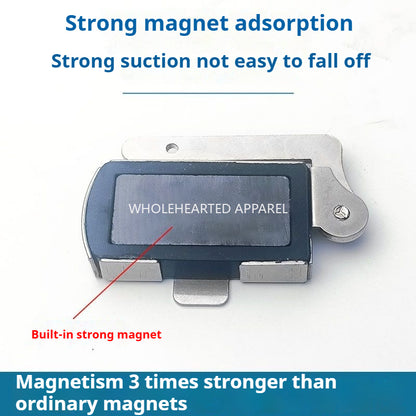 1732★ Flat sewing machine magnetic spiral hemming binder, no-installation design, dual-fixation curved hem fabric hemming attachment.