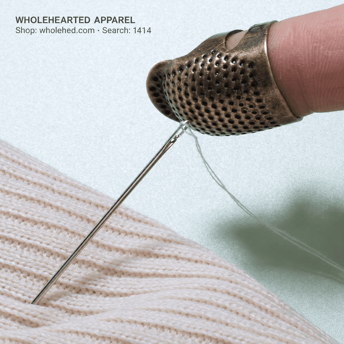 1414★ Adjustable Thick Copper Thimble Finger Guard for Hand Sewing and Cross-Stitch.