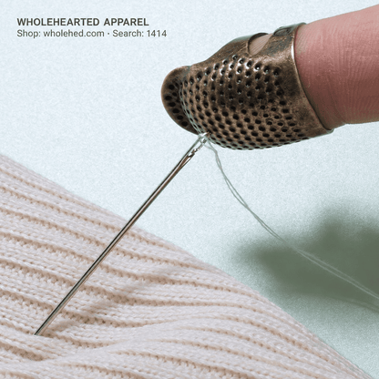 1414★ Adjustable Thick Copper Thimble Finger Guard for Hand Sewing and Cross-Stitch.