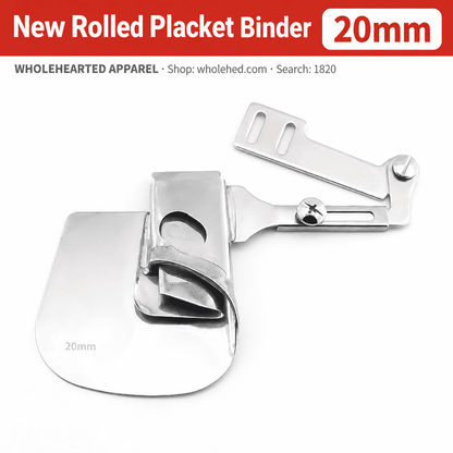 1820★ New Adjustable Rolled Placket and Curtain Edge Binder for Flatbed Sewing Machines, Suitable for Thin and Thick Fabrics