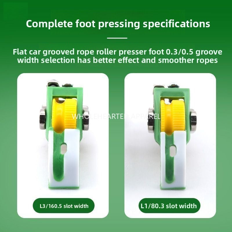 1680★  New flat car Teflon embedded rope roller presser foot P69 with slot embedded rope presser foot sill rope bag rope sewing accessories