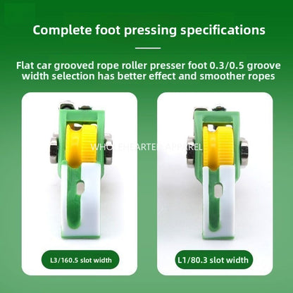 1680★  New flat car Teflon embedded rope roller presser foot P69 with slot embedded rope presser foot sill rope bag rope sewing accessories