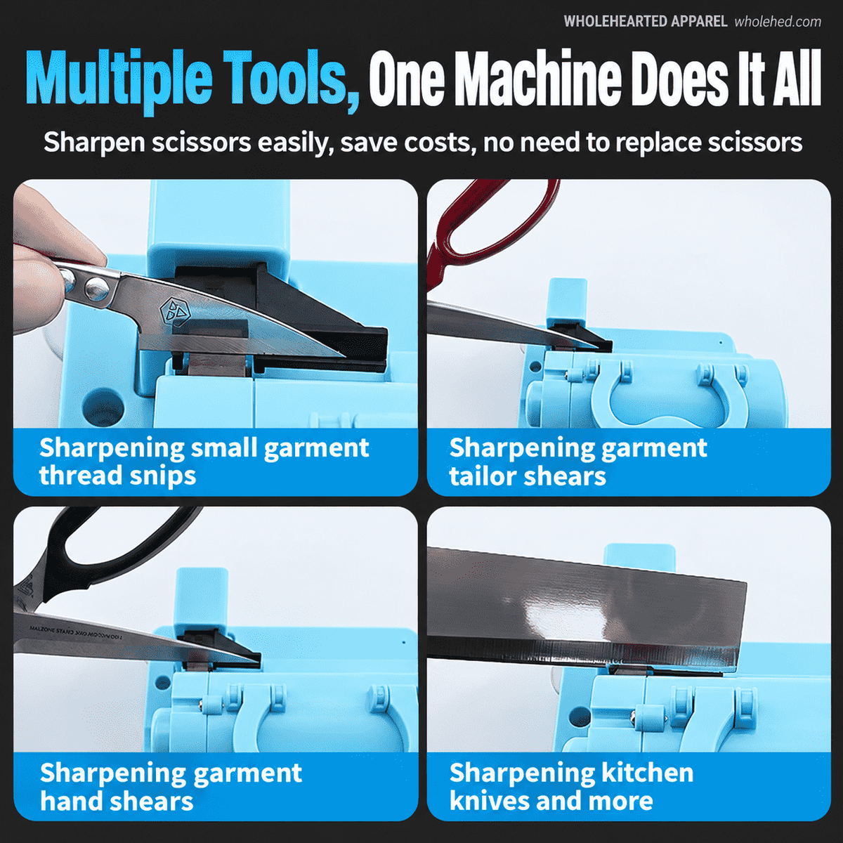 1699★ Garment Factory Scissor and Knife Sharpener for Tailor Shears Thread Snips and Kitchen Scissors.