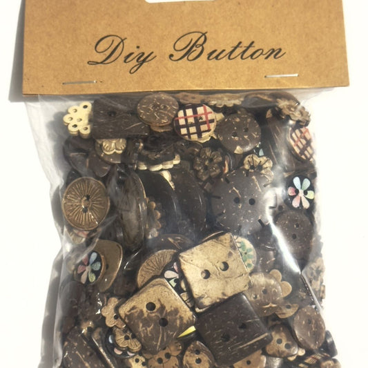 3041  Natural coconut shell buttons Vintage buttons DIY buttons, decorations handicrafts Huanchuang handmade natural coconut shell buttons