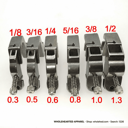 1226★ Vollstahl-Gummibandnähfuß für Flachbett-Nähmaschinen, Nähzubehör zum Ziehen und Zuführen von Gummibändern