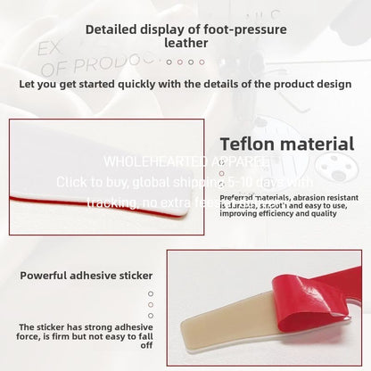 1439★  Self-adhesive four-wire edge locking machine foot pressing skin sticker, five-wire edge copying machine foot pressing sticker, oversewing machine foot pressing skin pressing foot sole high stickiness