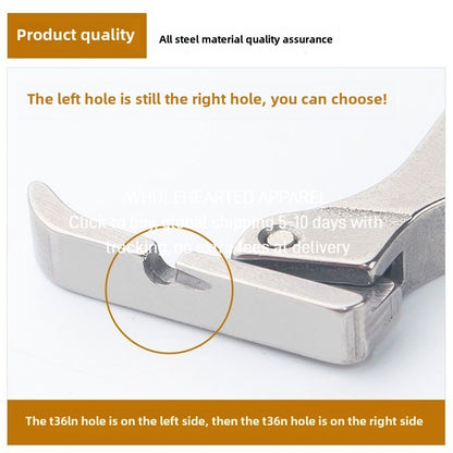 1500★  All-steel flat car left and right unilateral press foot invisible zipper press angle P36N P36LN plastic single press foot flat seam car