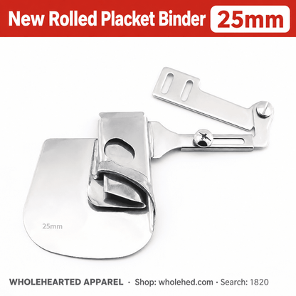 1820★ New Adjustable Rolled Placket and Curtain Edge Binder for Flatbed Sewing Machines, Suitable for Thin and Thick Fabrics