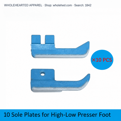 1842★ Nuovo piedino premistoffa alto-basso da 0.3 cm per macchine da cucire industriali, suola in plastica al teflon per cucire cerniere e realizzare impunture.