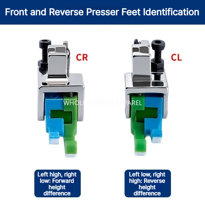 1921★ Teflon High-Low Roller Presser Foot for Computerized Lockstitch Sewing Machines, Wear-Resistant for Thick and Thin Fabrics.