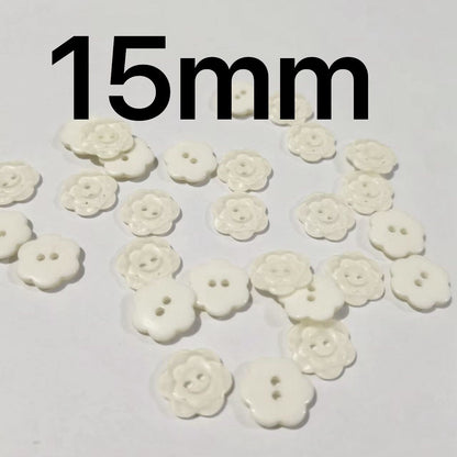 3018  Resin Button Plum Blossom Square Heart Round Color Button Flower Decoration Handmade DIY Cartoon Children