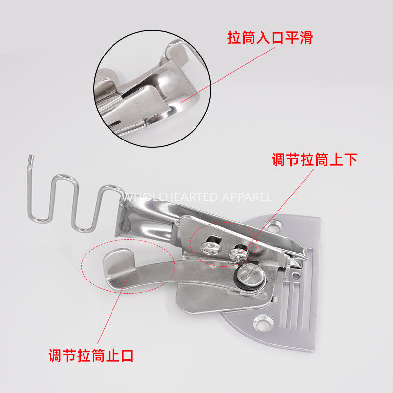 1445★  [Eagle] Flat car needle board double pack pull cylinder A10 four-fold hemming cylinder hemming device, jerking off with teeth and pressing feet