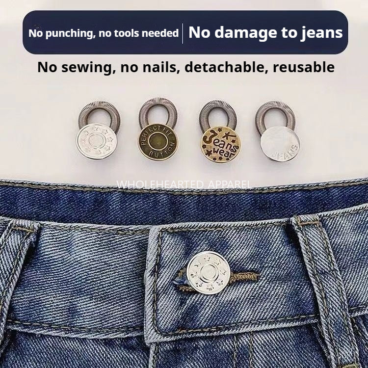 1827★Botón extensor de cintura de jeans sin costura, resorte ajustable que estira el extensor de cintura para pantalones de hombre y mujer★