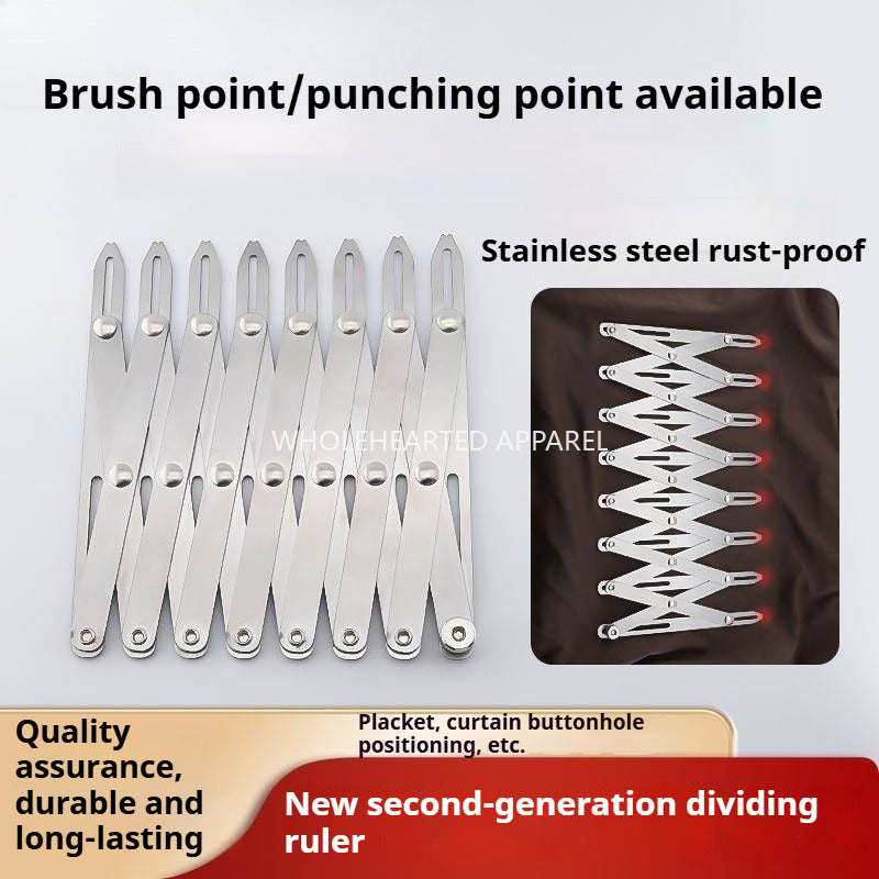 1724★  Second-generation equidistant ruler tool Retractable equidistant ruler Curtain button positioner Garment sewing auxiliary accessories★