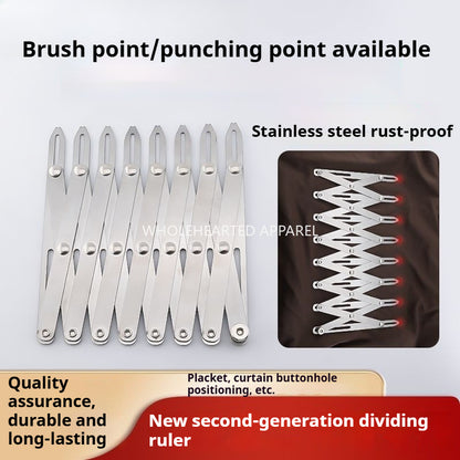 1724★  Second-generation equidistant ruler tool Retractable equidistant ruler Curtain button positioner Garment sewing auxiliary accessories★