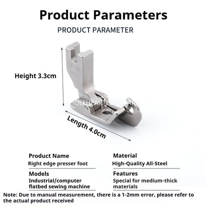 1721★  New product 0.25 stop, new flat car denim thick material, large stop edge presser foot, sewing machine accessories 3.0 large pinhole presser foot★