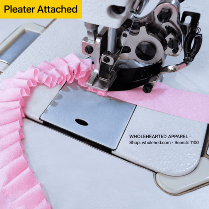 1100★ Accessorio pieghettatore automatico per macchine da cucire industriali, piedino arricciatore per pieghe a 4 e 8 punti.