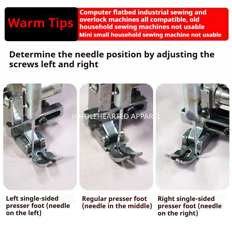 1091★  New flat car six 6-in-1 presser foot multi-function presser foot multi-adjustment left and right unilateral rib positioning wrinkle★