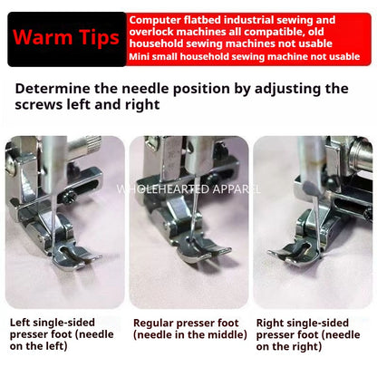 1091★  New flat car six 6-in-1 presser foot multi-function presser foot multi-adjustment left and right unilateral rib positioning wrinkle★