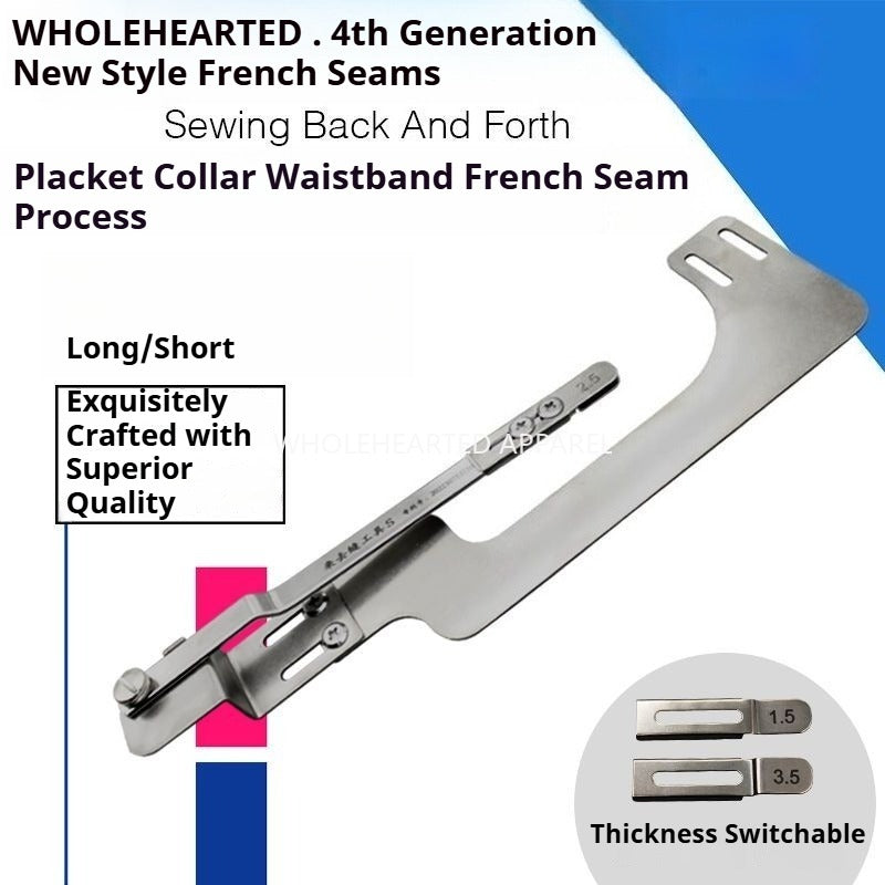 1019★  Flat car come and go sewing fourth generation WHOLEHEARTED new overseam sleeve sewing special press placket collar waist tool★