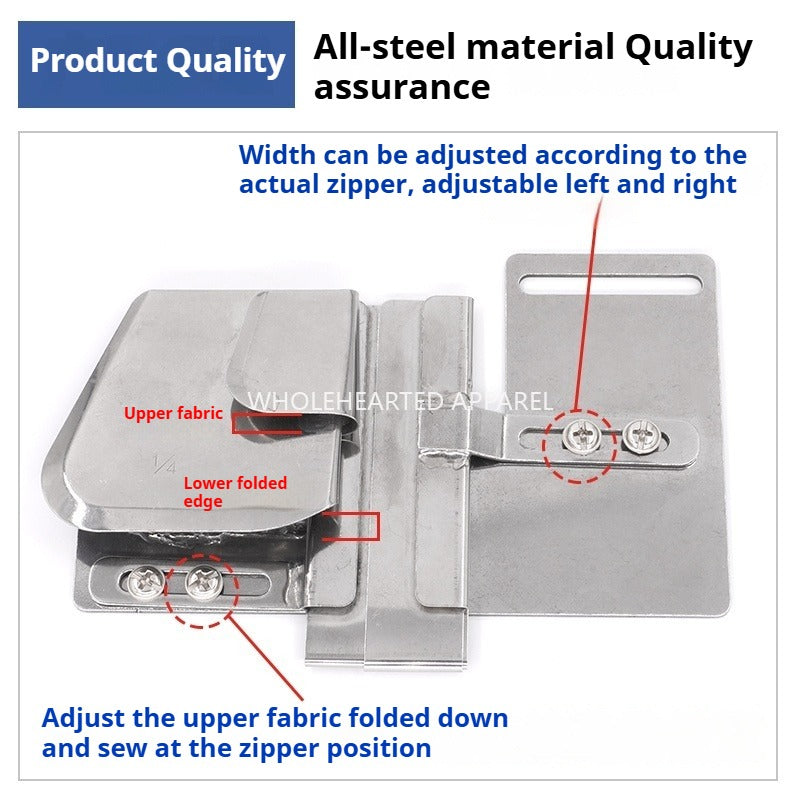 1075★ Chariot synchrone, chariot plat, fermeture éclair, tirette d'ourlet, accessoires de machine à coudre★