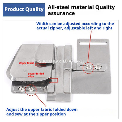 1075★ Chariot synchrone, chariot plat, fermeture éclair, tirette d'ourlet, accessoires de machine à coudre★