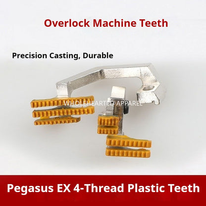1339★  Edging machine four-wire plastic teeth Pegasus EX glue teeth Toyama 6800 Silver Arrow 988 Jack 798/E4 cloth teeth★