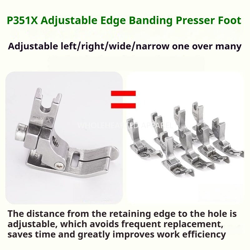 1032★  New flat car universal P351X adjustable right gear edge press foot medium and thick material special press bright and dark thread sewing machine accessories★