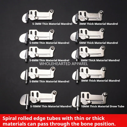 1597★  [Easy to pass the bone position] Sewing machine accessories New industrial spiral pull tube thin/thick material crimping device with Q5 professional crimping foot★