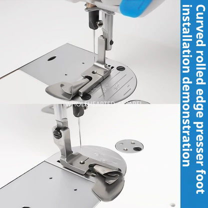 1098★  Chiffon thin material crimping presser foot F5 boutique mesh curved crimping device★
