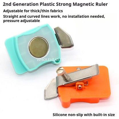 1015★ Nouvelle jauge magnétique en plastique pour machine à coudre, en silicone à forte adsorption, avec ligne de pression réglable et multifonctionnelle ★