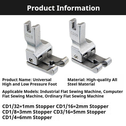 1415★  Computer flat car all-steel left and right universal high and low presser foot industrial sewing machine rib stop pressing line tangential presser foot★