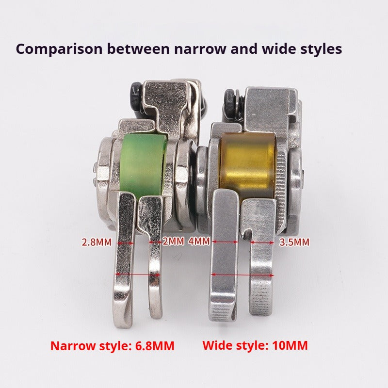 1658★  New boutique narrow high and low roller presser foot leather curtain down jacket thick and thin universal presser foot sewing machine accessories★