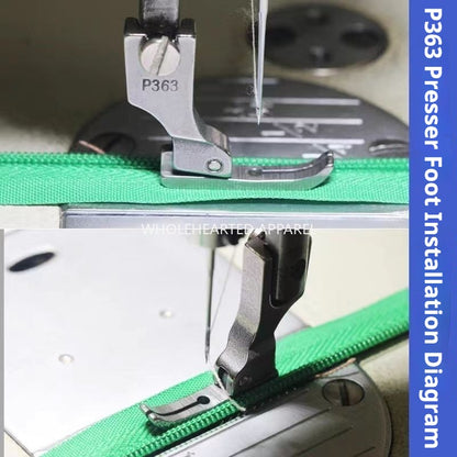 1497★ Prensatelas para máquina de coser industrial/prensatelas para cremallera/prensatelas para palillos de dientes 0,2 prensatelas P363 Prensatelas de acero Prensatelas para coche plano★