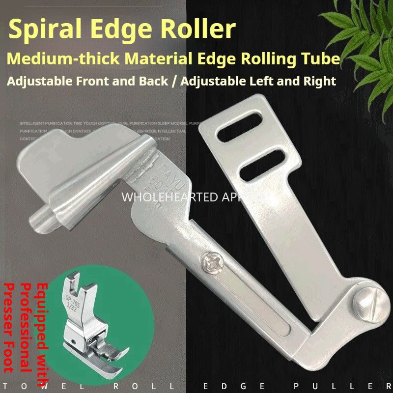 1161★ Nouveau tambour de sertissage spiralé pour machine à coudre plate universelle, nouveau dispositif de sertissage spiralé fait main★