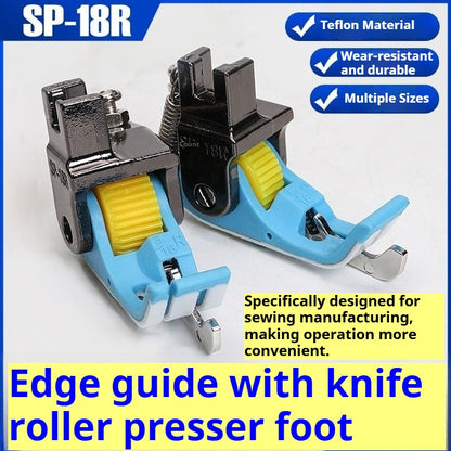 1692★  New flat car plastic Teflon baseplate left and right rib roller presser foot SP-18 with knife presser foot sewing accessories★
