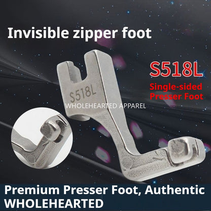 1372★ Pied presseur pour fermeture éclair invisible de boutique, pied presseur unilatéral pour fermeture éclair invisible Daqian, guide-courroie plat pour ordinateur, fermeture éclair supérieure de voiture★