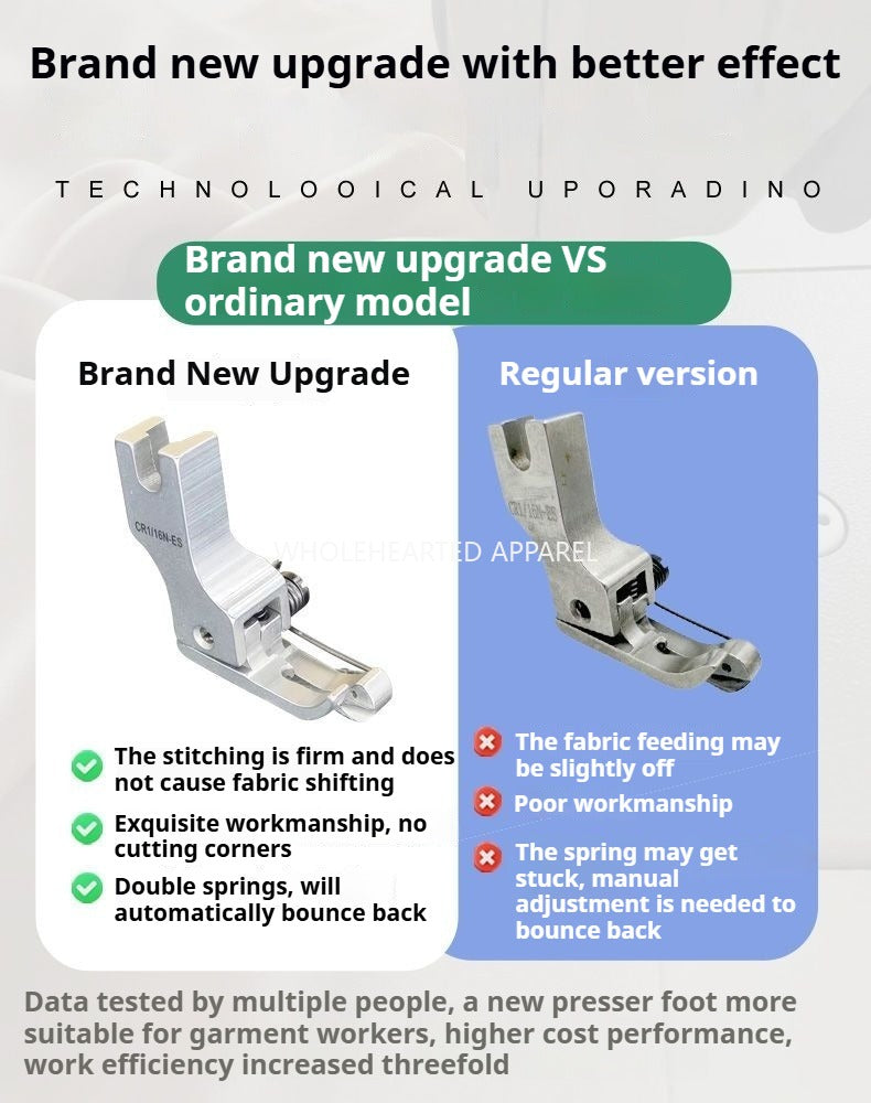 1546★  Flat car ES with spring compound collar presser foot, upper collar waist bright line pressure collar pressure shirt special presser foot sewing★