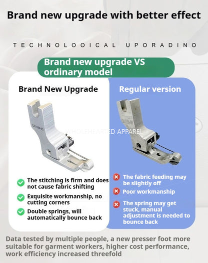 1546★  Flat car ES with spring compound collar presser foot, upper collar waist bright line pressure collar pressure shirt special presser foot sewing★