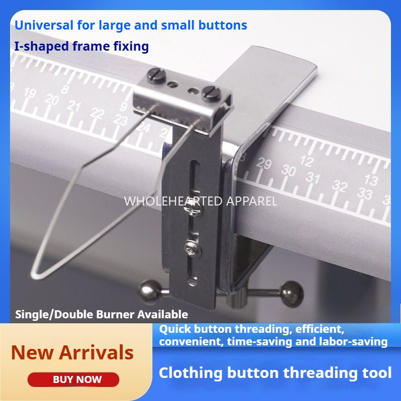 1001★ Nouveau dispositif d'enfilage de boutons haute efficacité, clip en forme de I pour la pose de boutons, boutons d'outillage, pièces détachées pour boutons, spécialement conçu pour les usines de confection★