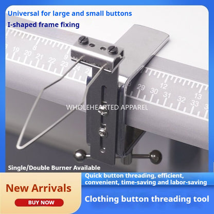 1001★ Nouveau dispositif d'enfilage de boutons haute efficacité, clip en forme de I pour la pose de boutons, boutons d'outillage, pièces détachées pour boutons, spécialement conçu pour les usines de confection★