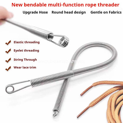 1090★  New bending rope threading tool Multifunctional spring eye piercer Clothes rubber band wearing elastic aid★
