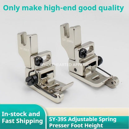 1743★ SY-39S All-Steel Adjustable Double-Spring Presser Foot for Computerized Flat-Bed Sewing Machines, Left and Right Edge-Stitch Topstitching, High/Low Setting, Anti-Skip Design★