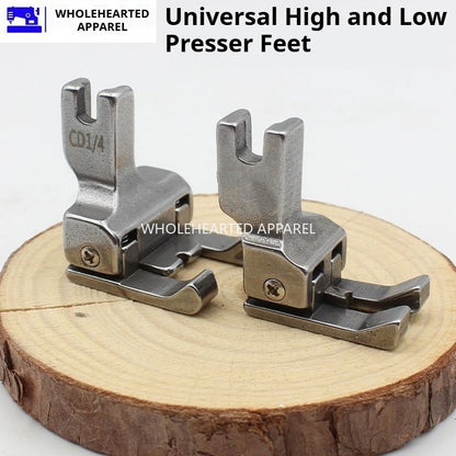 1214★  Flat car all-steel left and right universal high and low presser foot Flat car high and low presser foot, rib stop presser foot pressure 0.1 0.2 lines★