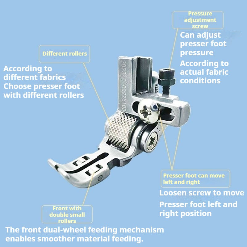 1369★  New three-in-one universal roller presser foot Three-roller presser foot Multi-function adjustable left and right unilateral presser foot 3671K★