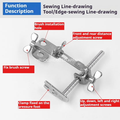 1076★  Adjustable sewing line drawing tool sewing machine computer flat car side sewing line drawing tool sewing machine accessories★